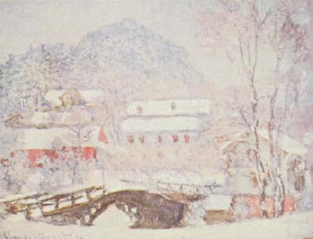 Sandvicken Village in the Snow, Claude Monet